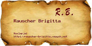 Rauscher Brigitta névjegykártya